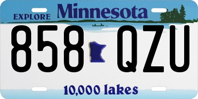 MN license plate 858QZU