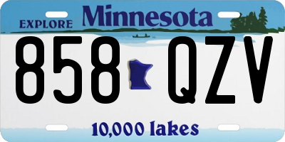MN license plate 858QZV