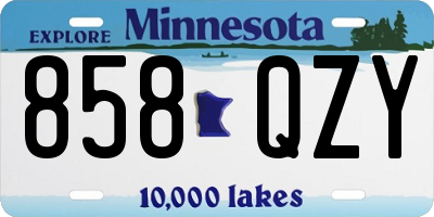 MN license plate 858QZY