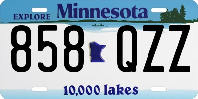 MN license plate 858QZZ