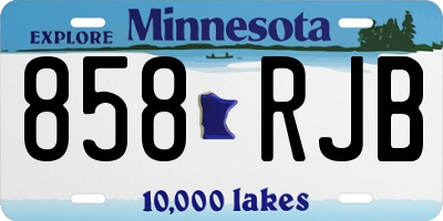 MN license plate 858RJB