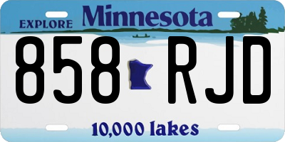 MN license plate 858RJD