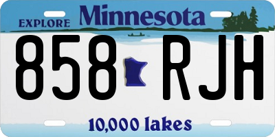 MN license plate 858RJH