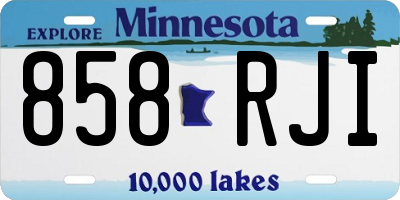 MN license plate 858RJI