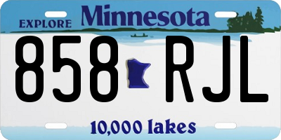 MN license plate 858RJL