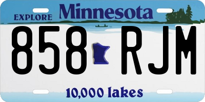 MN license plate 858RJM