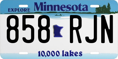 MN license plate 858RJN