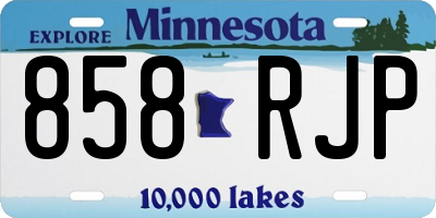 MN license plate 858RJP