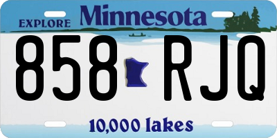 MN license plate 858RJQ