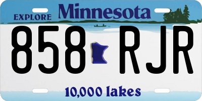 MN license plate 858RJR