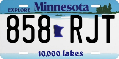 MN license plate 858RJT