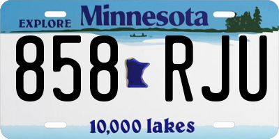 MN license plate 858RJU