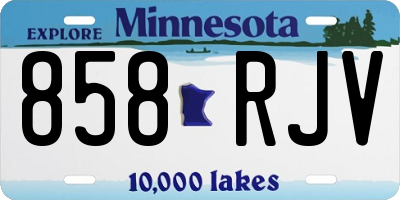 MN license plate 858RJV