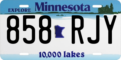 MN license plate 858RJY