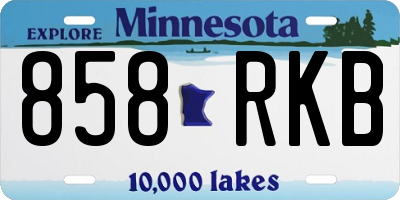 MN license plate 858RKB