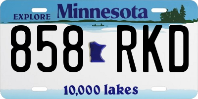 MN license plate 858RKD