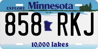 MN license plate 858RKJ