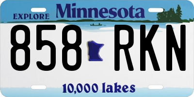 MN license plate 858RKN