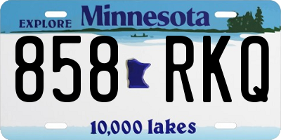 MN license plate 858RKQ