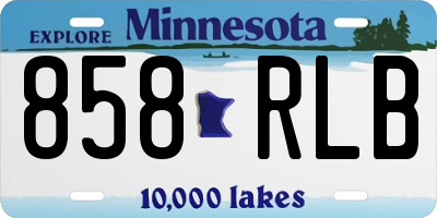 MN license plate 858RLB