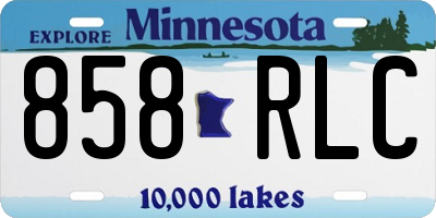 MN license plate 858RLC