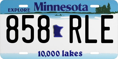 MN license plate 858RLE