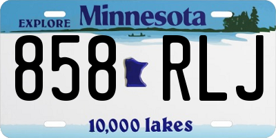 MN license plate 858RLJ