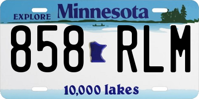 MN license plate 858RLM