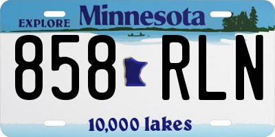 MN license plate 858RLN