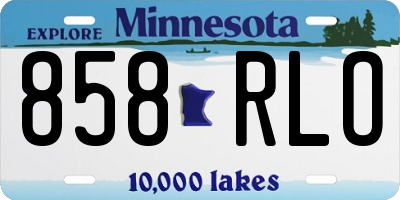 MN license plate 858RLO