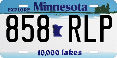 MN license plate 858RLP