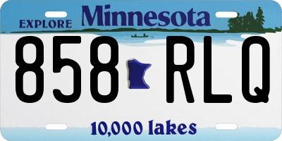 MN license plate 858RLQ