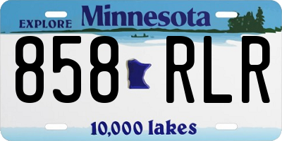 MN license plate 858RLR