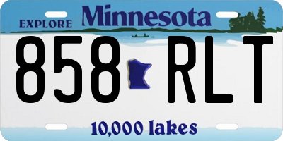 MN license plate 858RLT