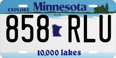 MN license plate 858RLU