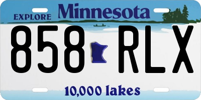 MN license plate 858RLX