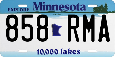 MN license plate 858RMA