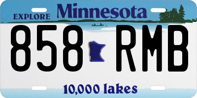 MN license plate 858RMB