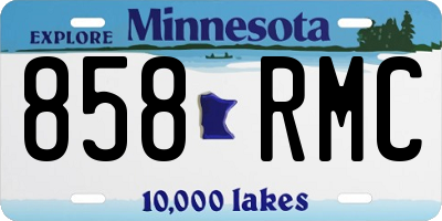 MN license plate 858RMC