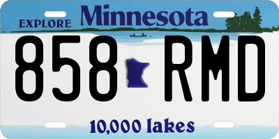 MN license plate 858RMD