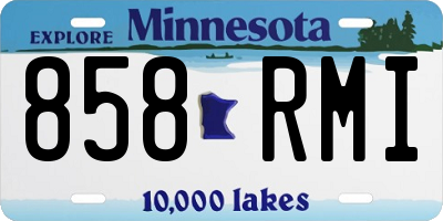 MN license plate 858RMI