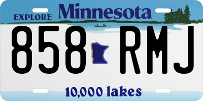MN license plate 858RMJ