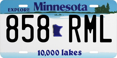 MN license plate 858RML