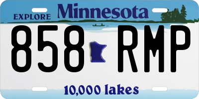 MN license plate 858RMP