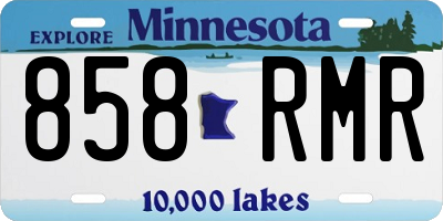 MN license plate 858RMR