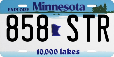 MN license plate 858STR
