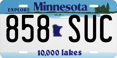 MN license plate 858SUC