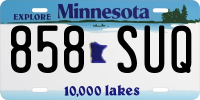 MN license plate 858SUQ