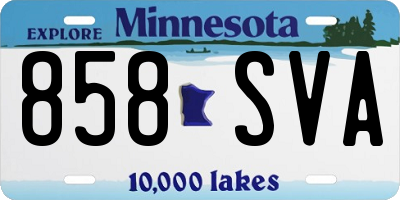 MN license plate 858SVA