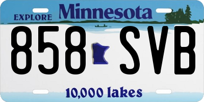 MN license plate 858SVB